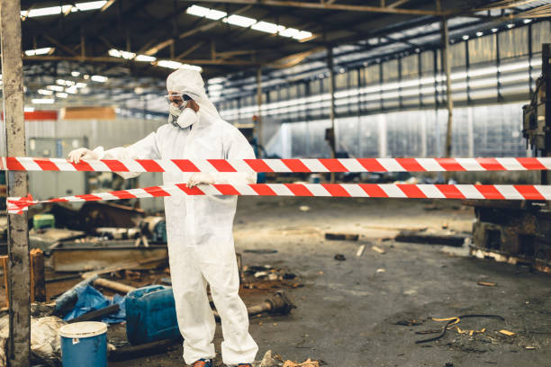 Professional Biohazard Cleanup technician working in Riverside, UT